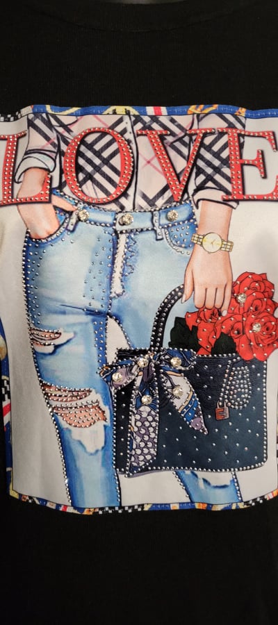 Black Shirt with Half Arm Sleeves