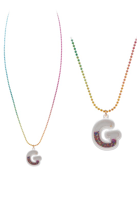 Big Letter Initial Necklaces for Kids