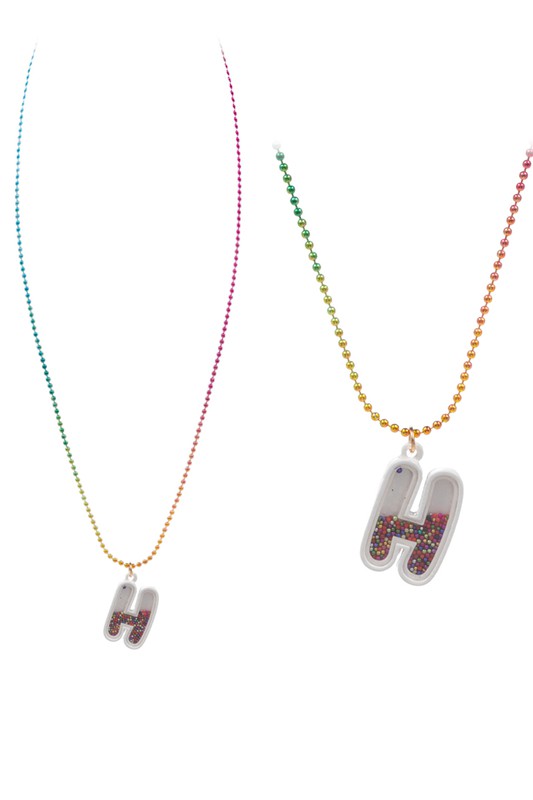 Big Letter Initial Necklaces for Kids