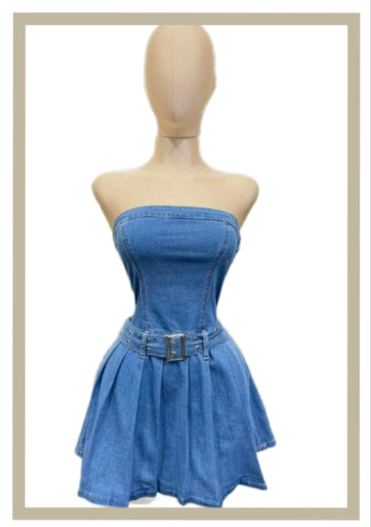 Strapless Denim Dress