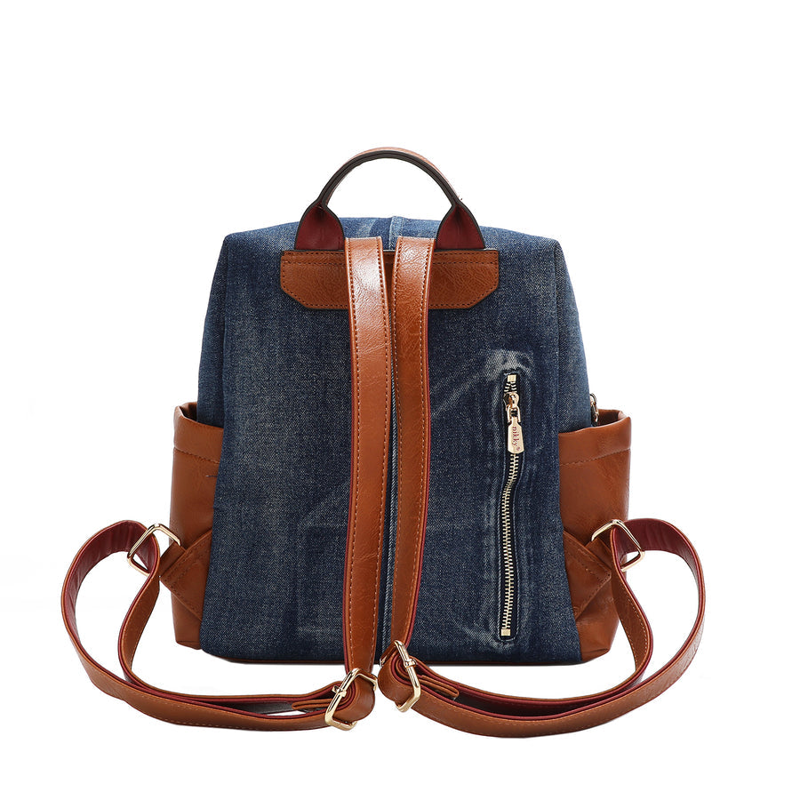 Backpack Denim & Tan NL