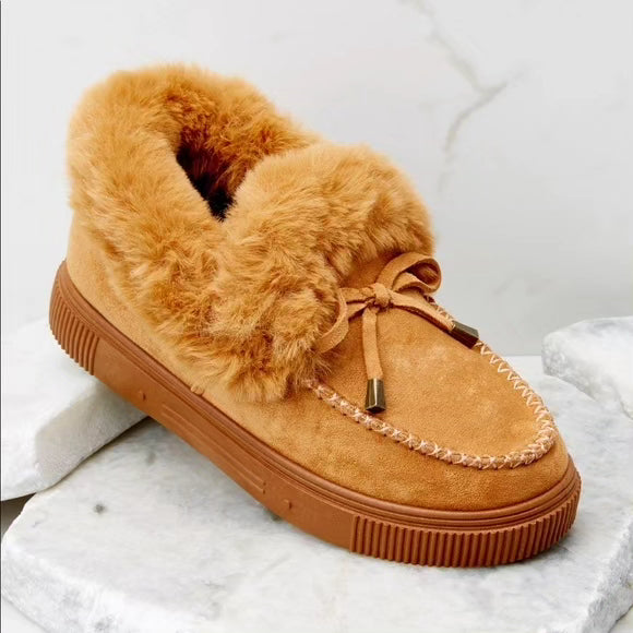 Cozette Cozy Camel Moccasins