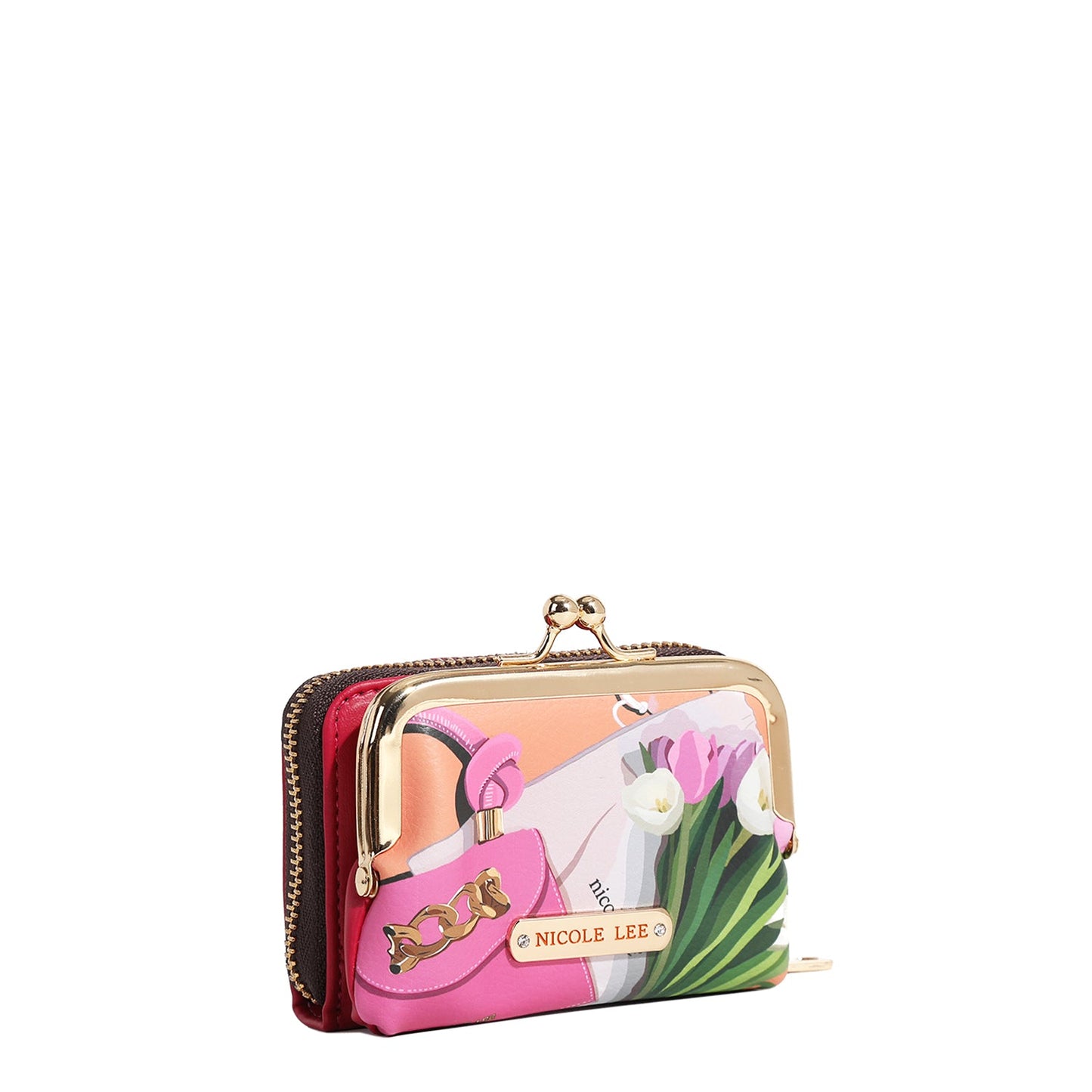 VIOLET BLOSSOM WIDE HANDBAG