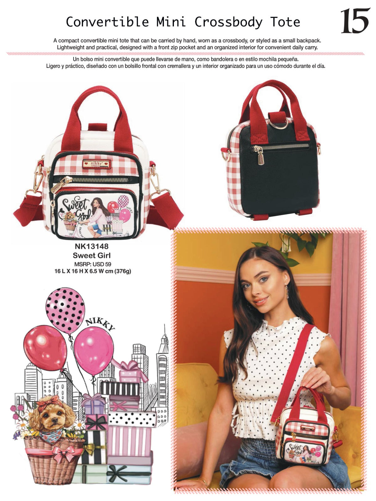 CONVERTIBLE MINI CROSSBODY TOTE