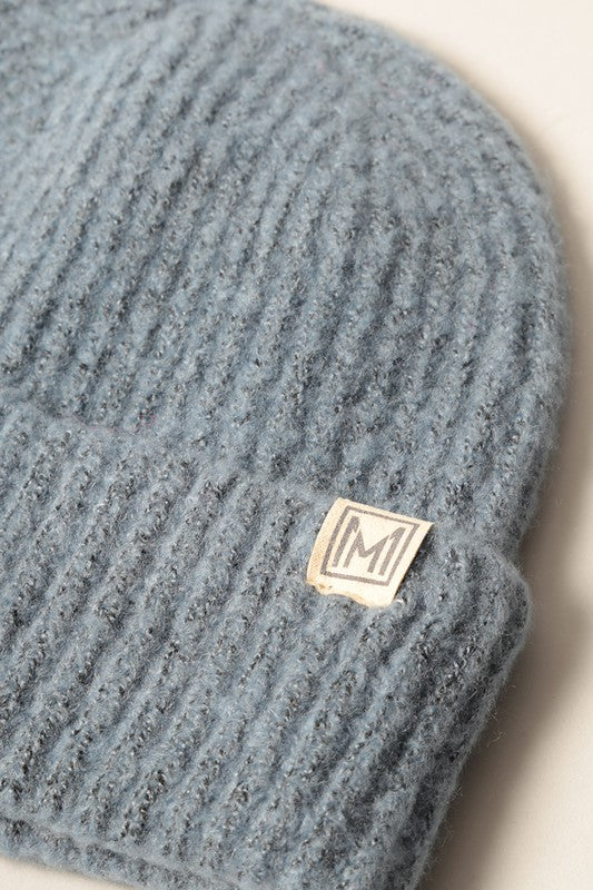 Soft Basic Ribbed Knit Cuff Beanie Hat