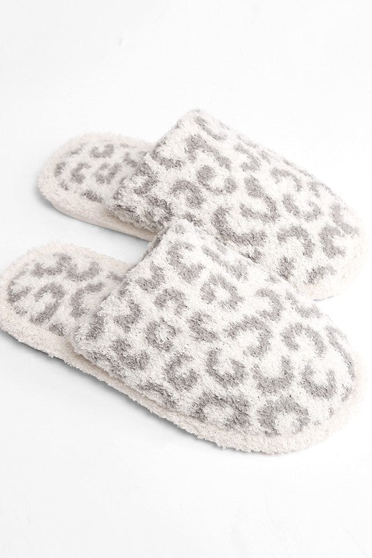 Winter Luxury Soft Leopard Pattern Slipper