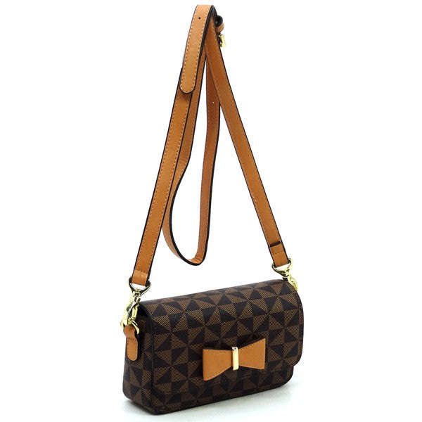 Monogram Bow Flap over Crossbody Bag