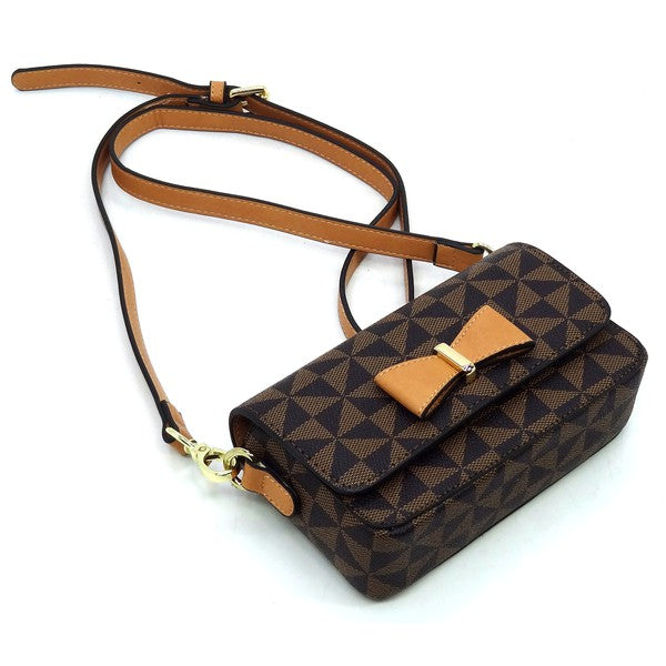 Monogram Bow Flap over Crossbody Bag