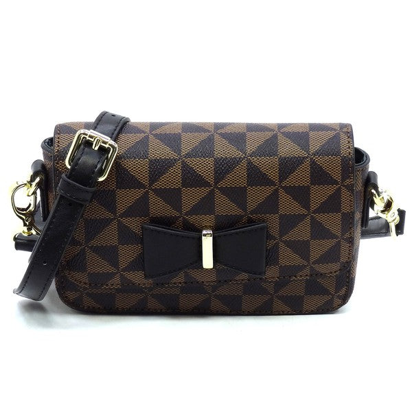 Monogram Bow Flap over Crossbody Bag