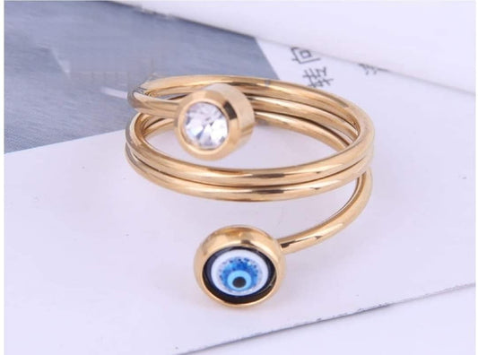 Eyes wrap Ring Gold