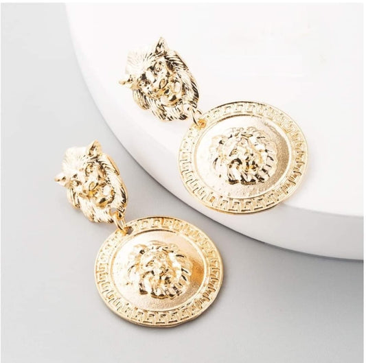 Lion Drop Earrings