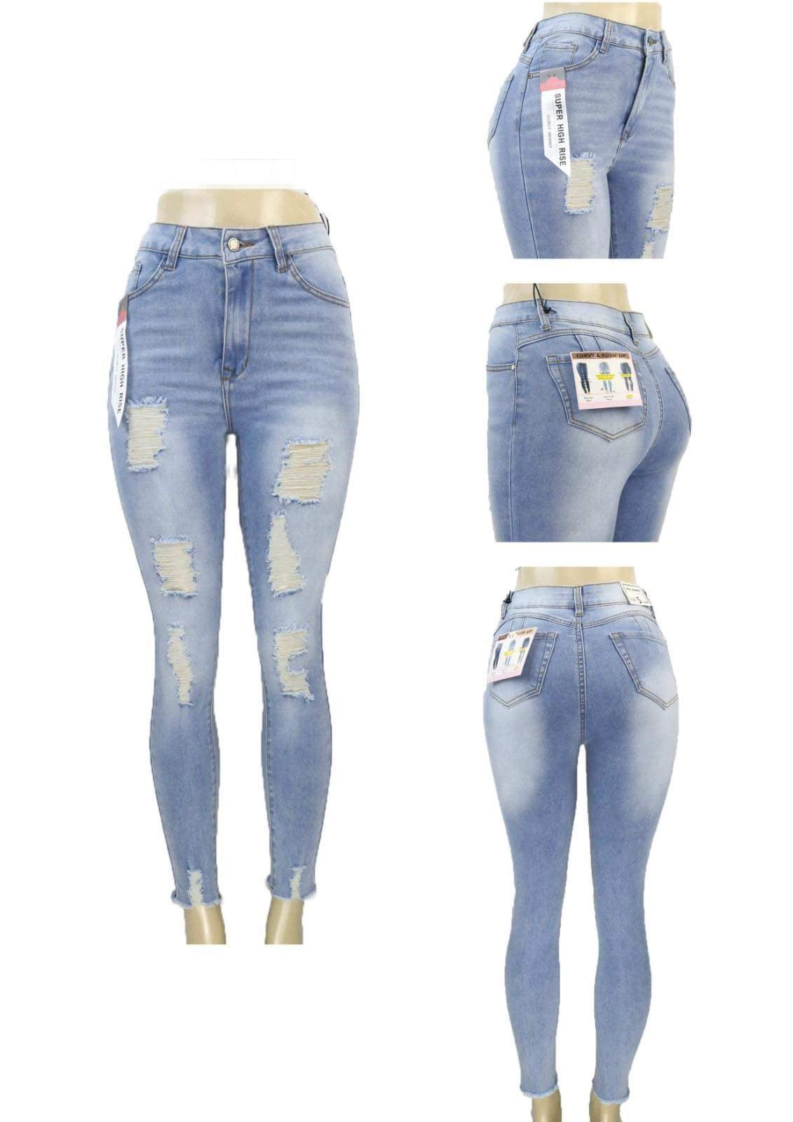 Ripped Push Up Jean High Rise